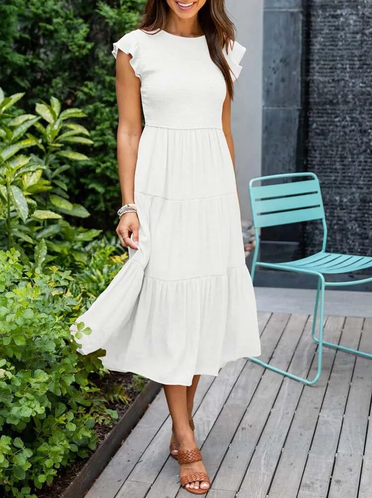 Kelby | Women's Smocked Tiered Midi Dress