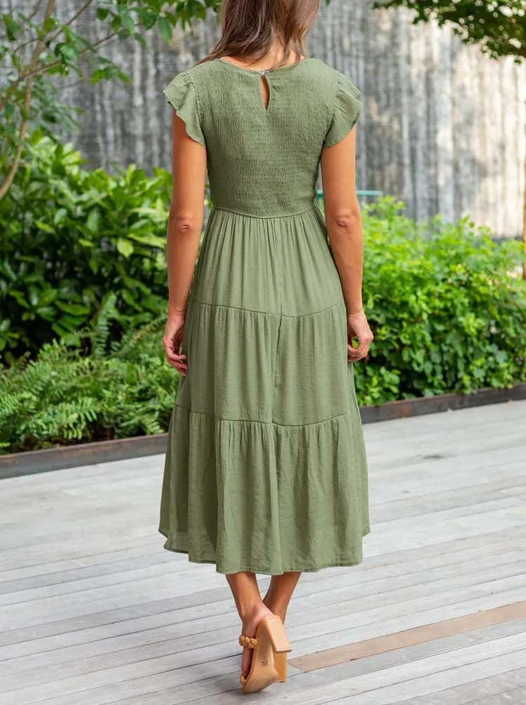 Kelby | Women's Smocked Tiered Midi Dress