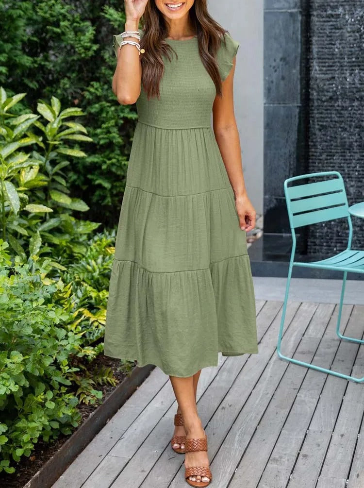Kelby | Women's Smocked Tiered Midi Dress