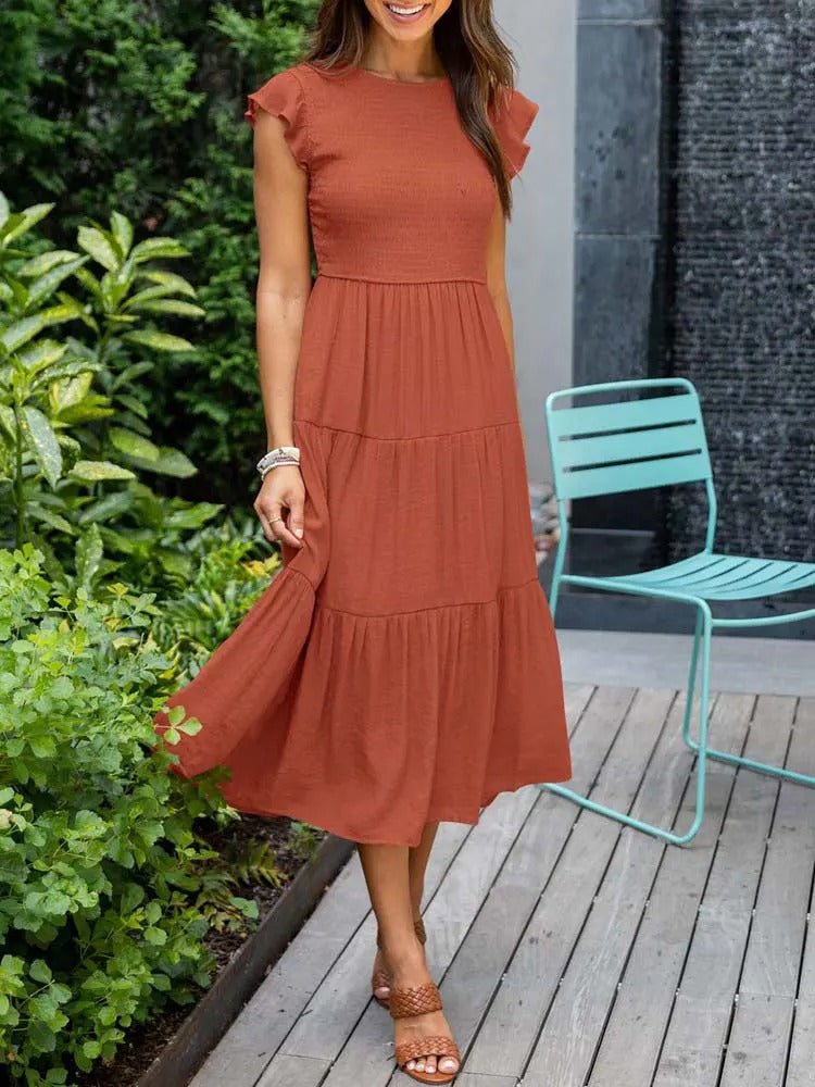 Kelby | Women's Smocked Tiered Midi Dress