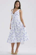 Gunnvor | Women's Floral V-Neck Sleeveless A-Line Midi Sundress