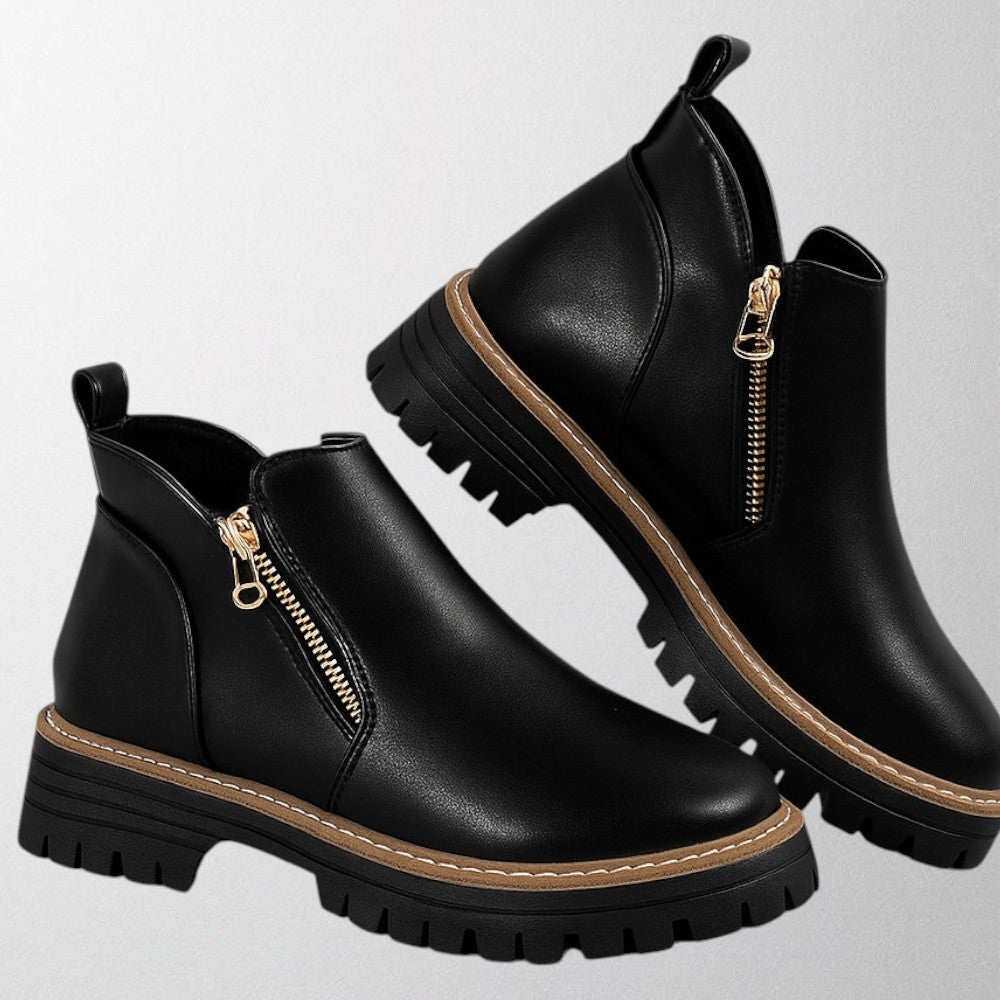 Hannelore | Women's Zip Detail Ankle Boots