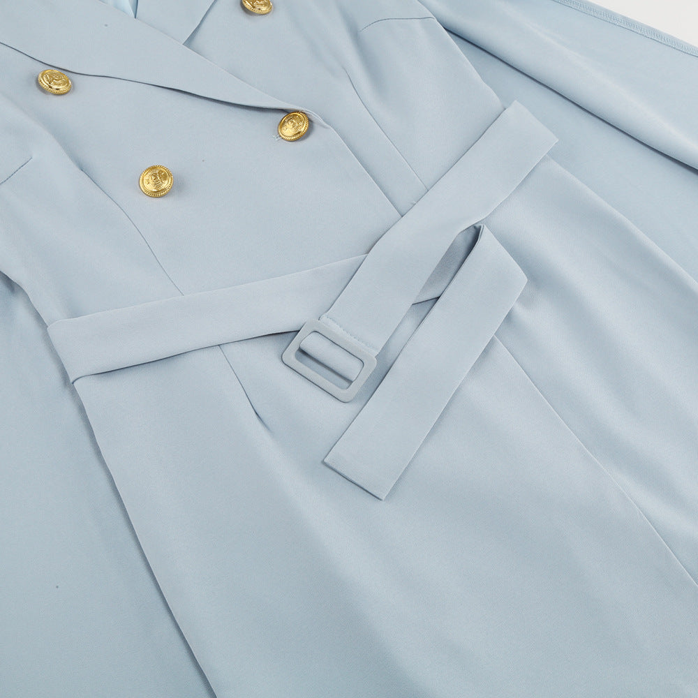 Blanche | Women's Chic Double-Breasted Cape Sleeve Blazer Mini Dress