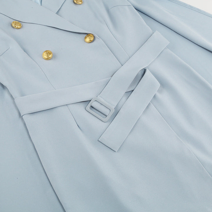 Blanche | Women's Chic Double-Breasted Cape Sleeve Blazer Mini Dress