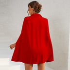 Blanche | Women's Chic Double-Breasted Cape Sleeve Blazer Mini Dress