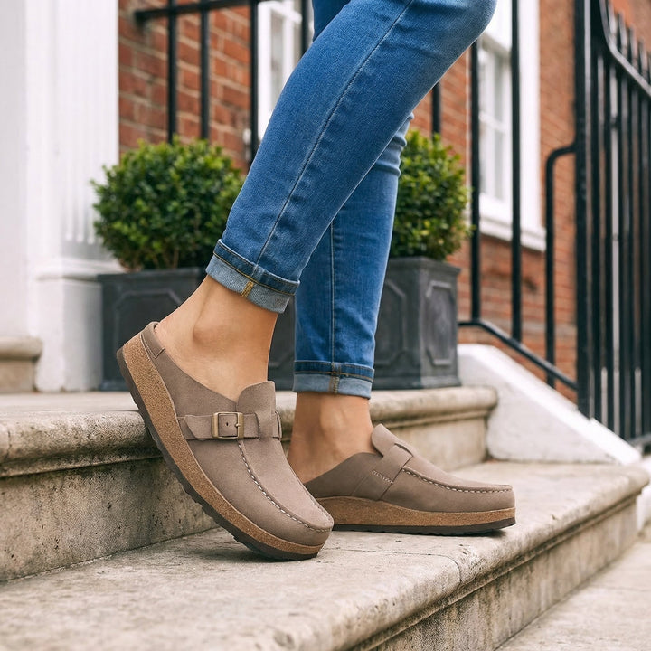 Marlowe | Women's Casual Buckle Slip On Clogs