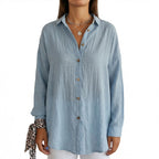 Elara | Women's Casual Button-Up Long Blouse