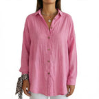 Elara | Women's Casual Button-Up Long Blouse