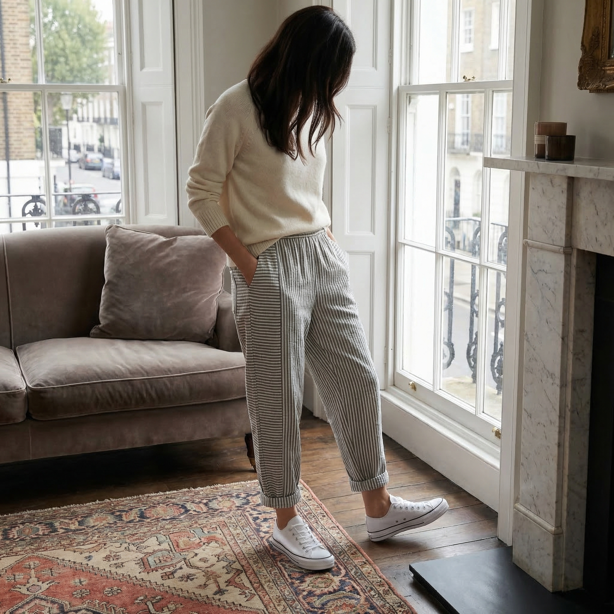 Marlowe | Women's Casual Patterned Trousers