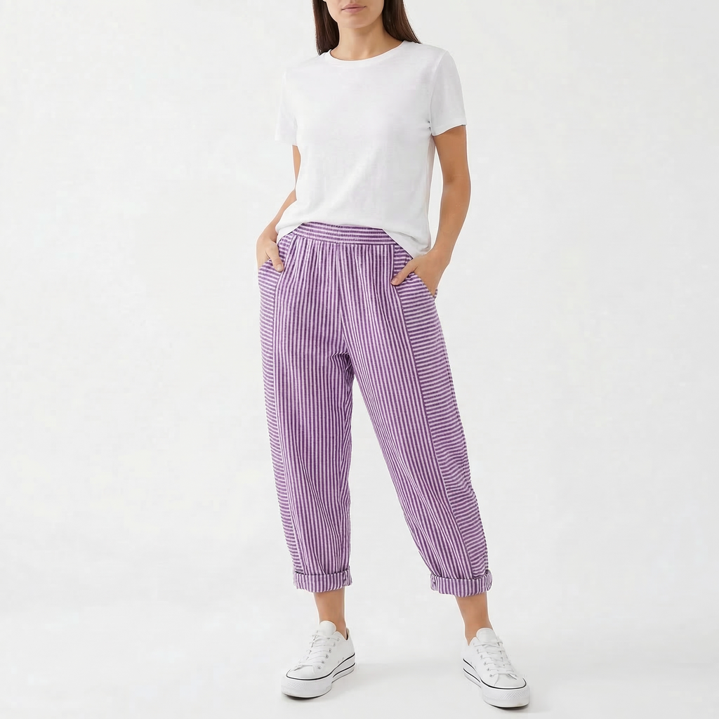 Marlowe | Women's Casual Patterned Trousers