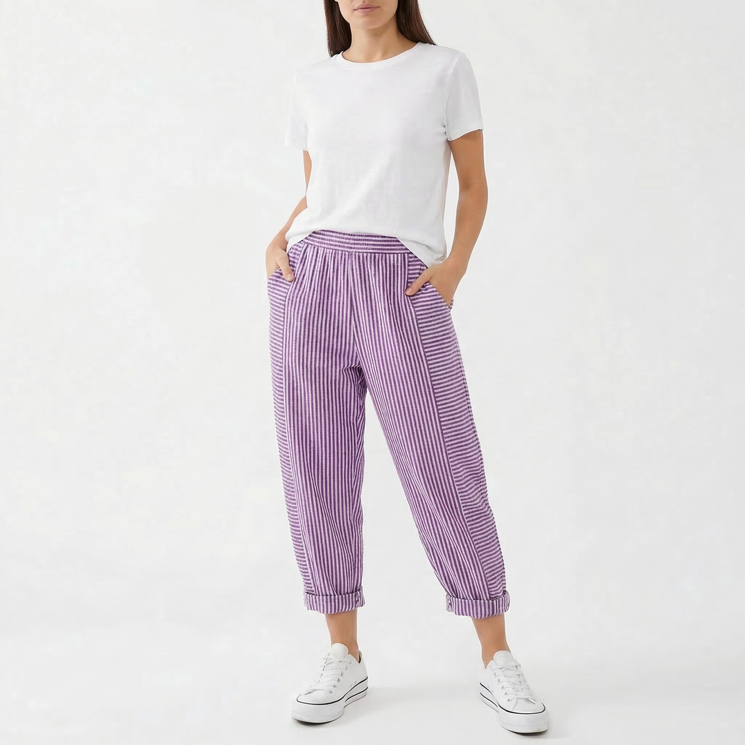 Marlowe | Women's Casual Patterned Trousers