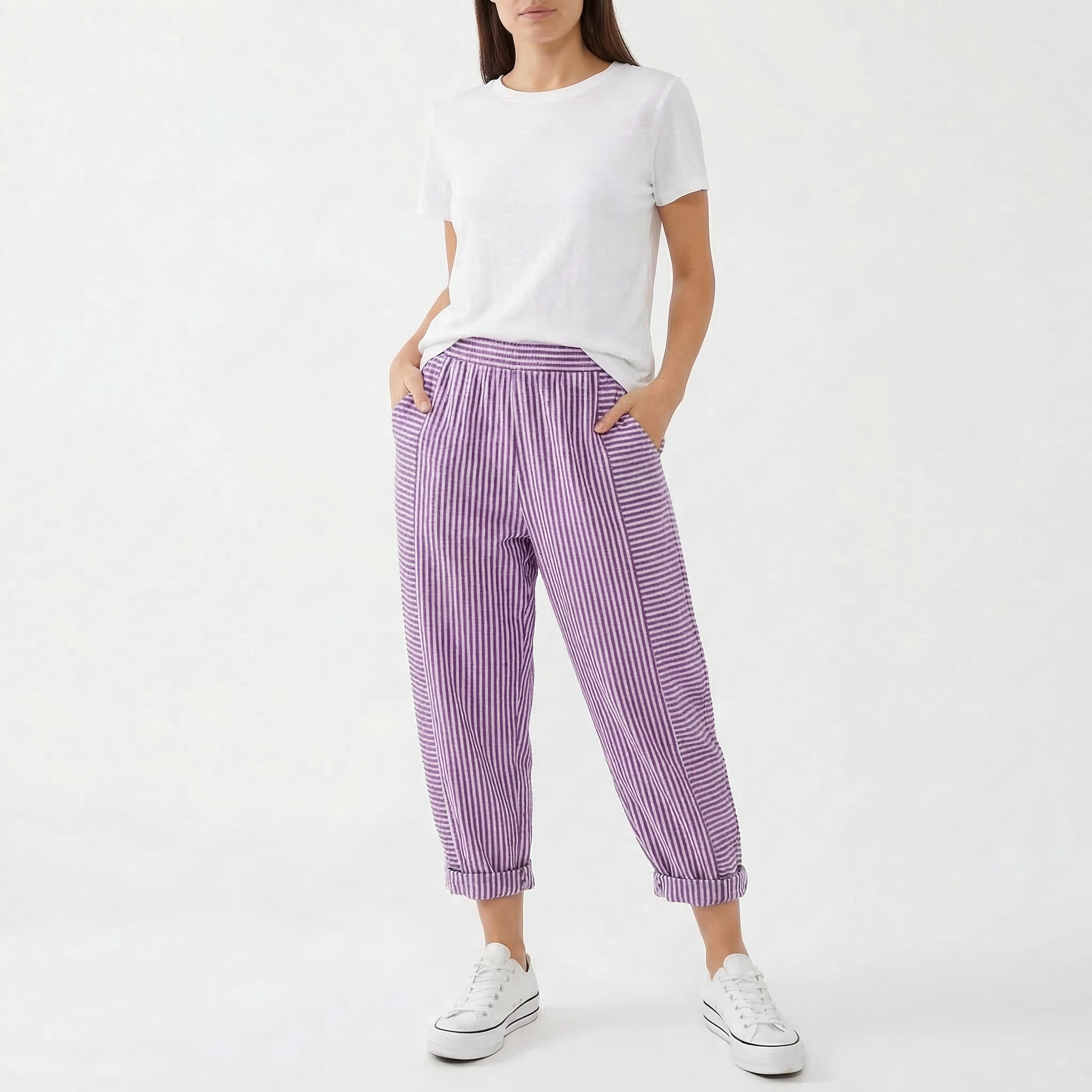 Marlowe | Women's Casual Patterned Trousers