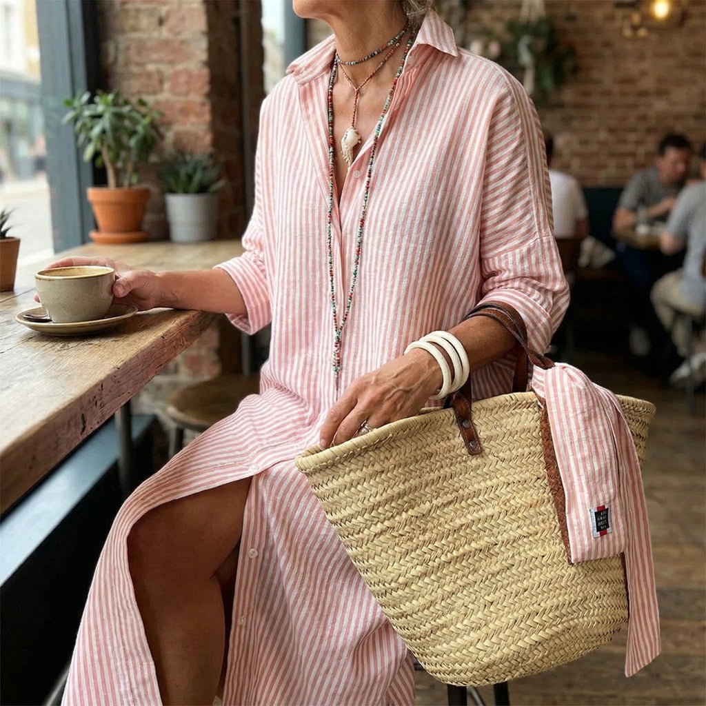 Zaria | Women's Striped Shirt Dress