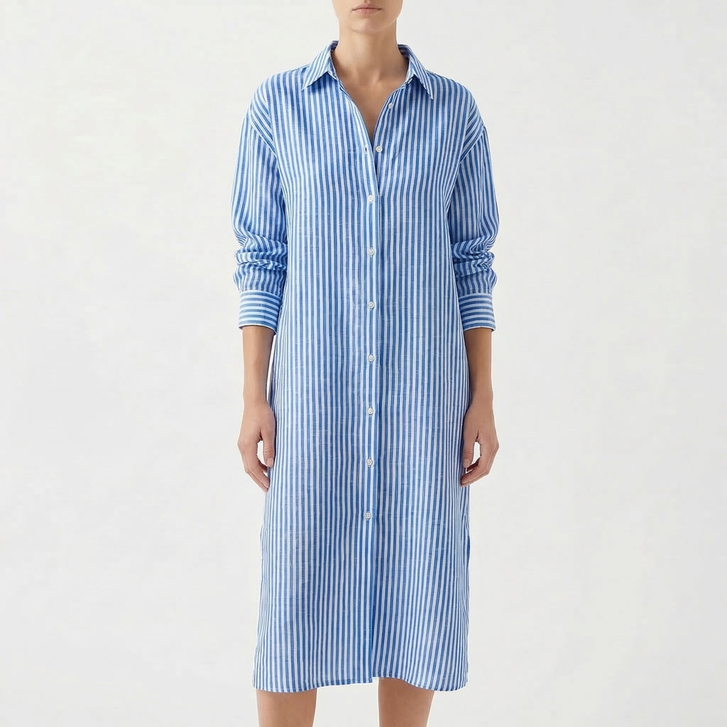 Zaria | Women's Striped Shirt Dress
