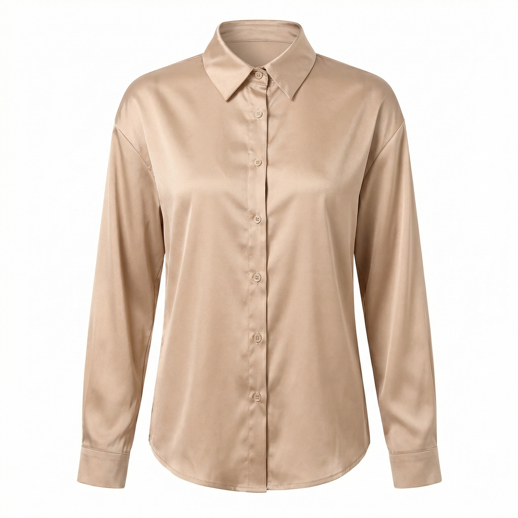 Elira | Women's Satin Button-Up Blouse