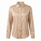 Elira | Women's Satin Button-Up Blouse