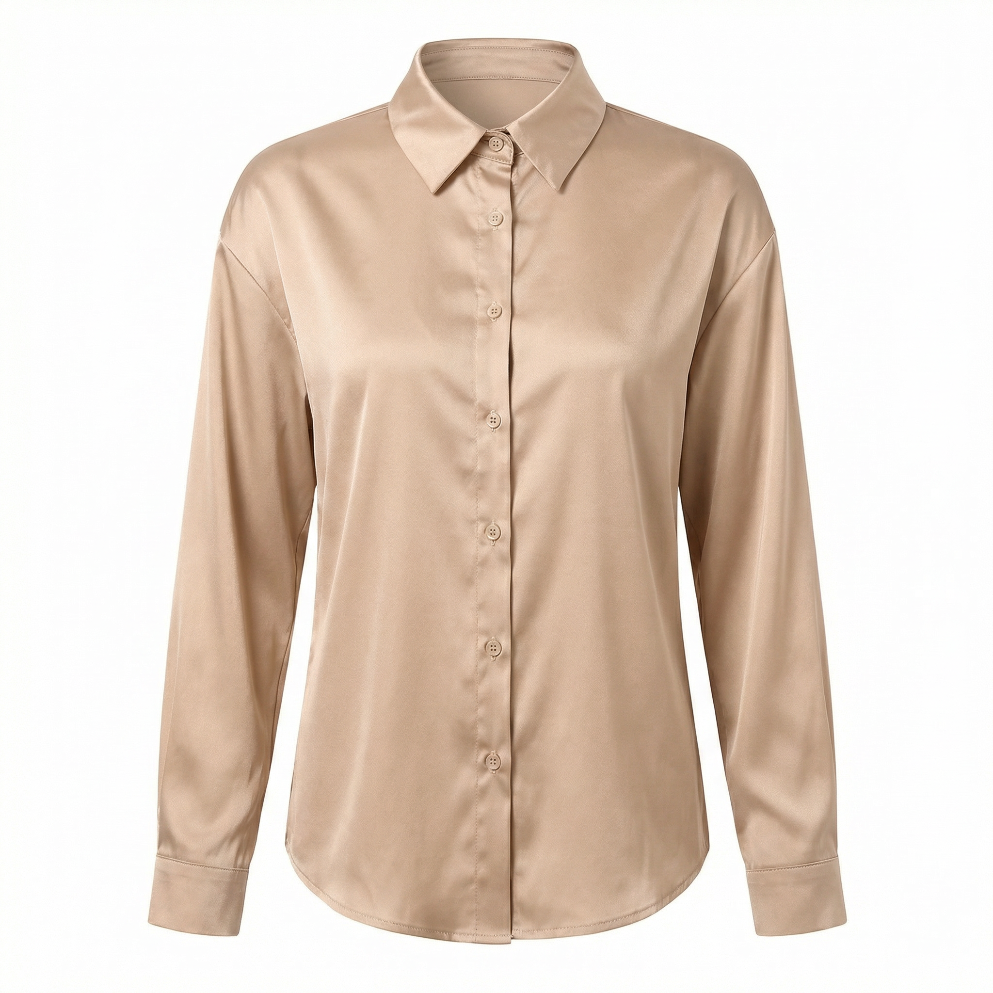 Elira | Women's Satin Button-Up Blouse