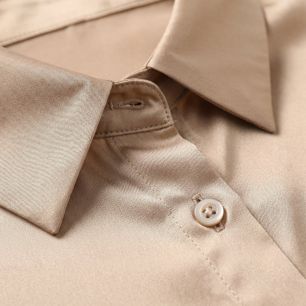 Elira | Women's Satin Button-Up Blouse