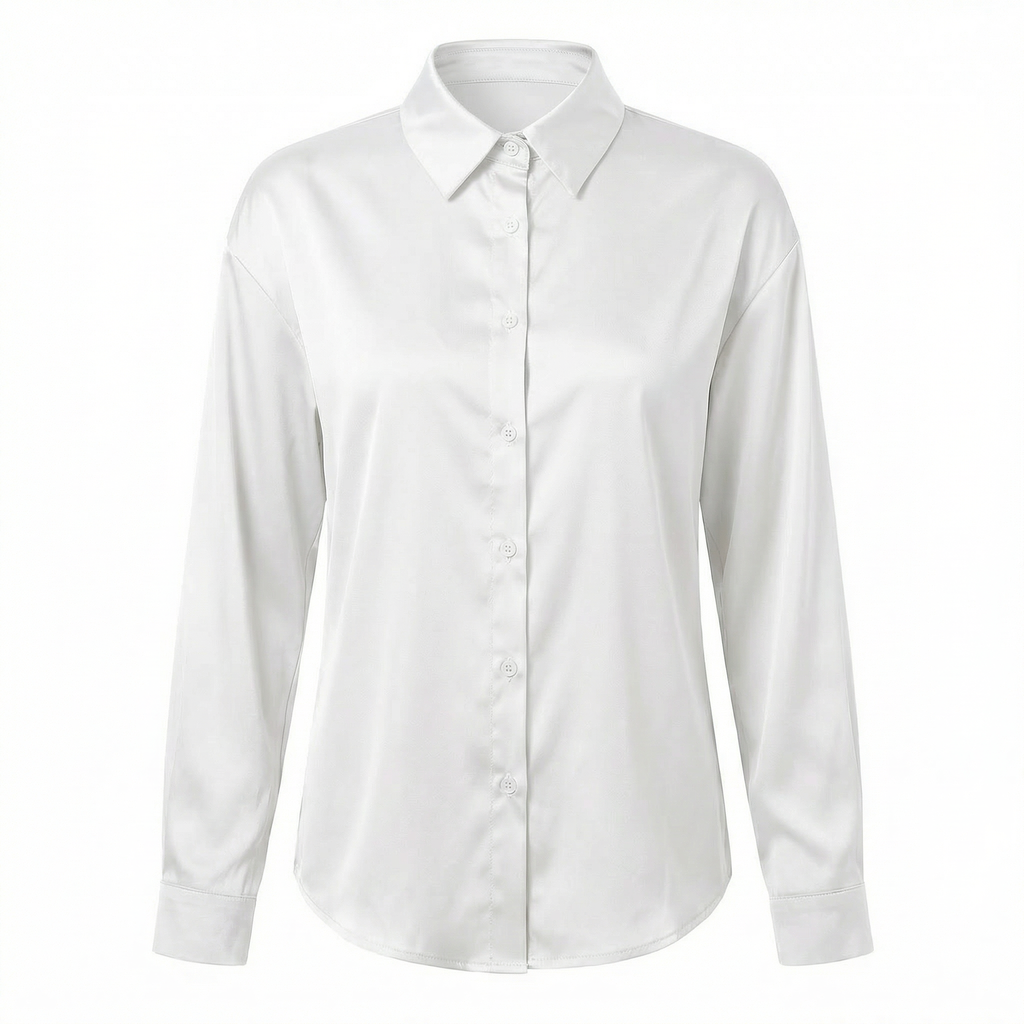 Elira | Women's Satin Button-Up Blouse