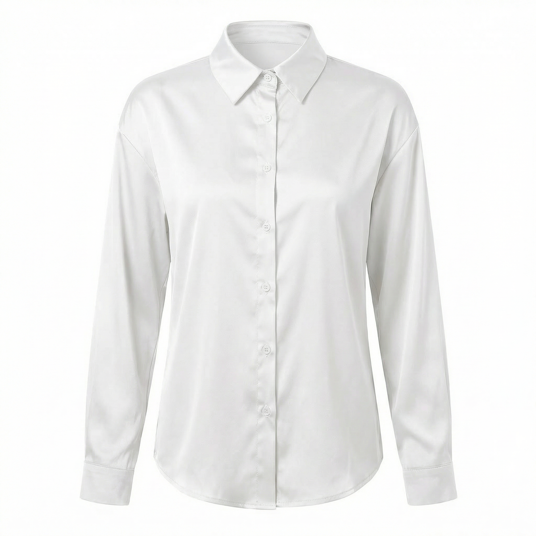 Elira | Women's Satin Button-Up Blouse