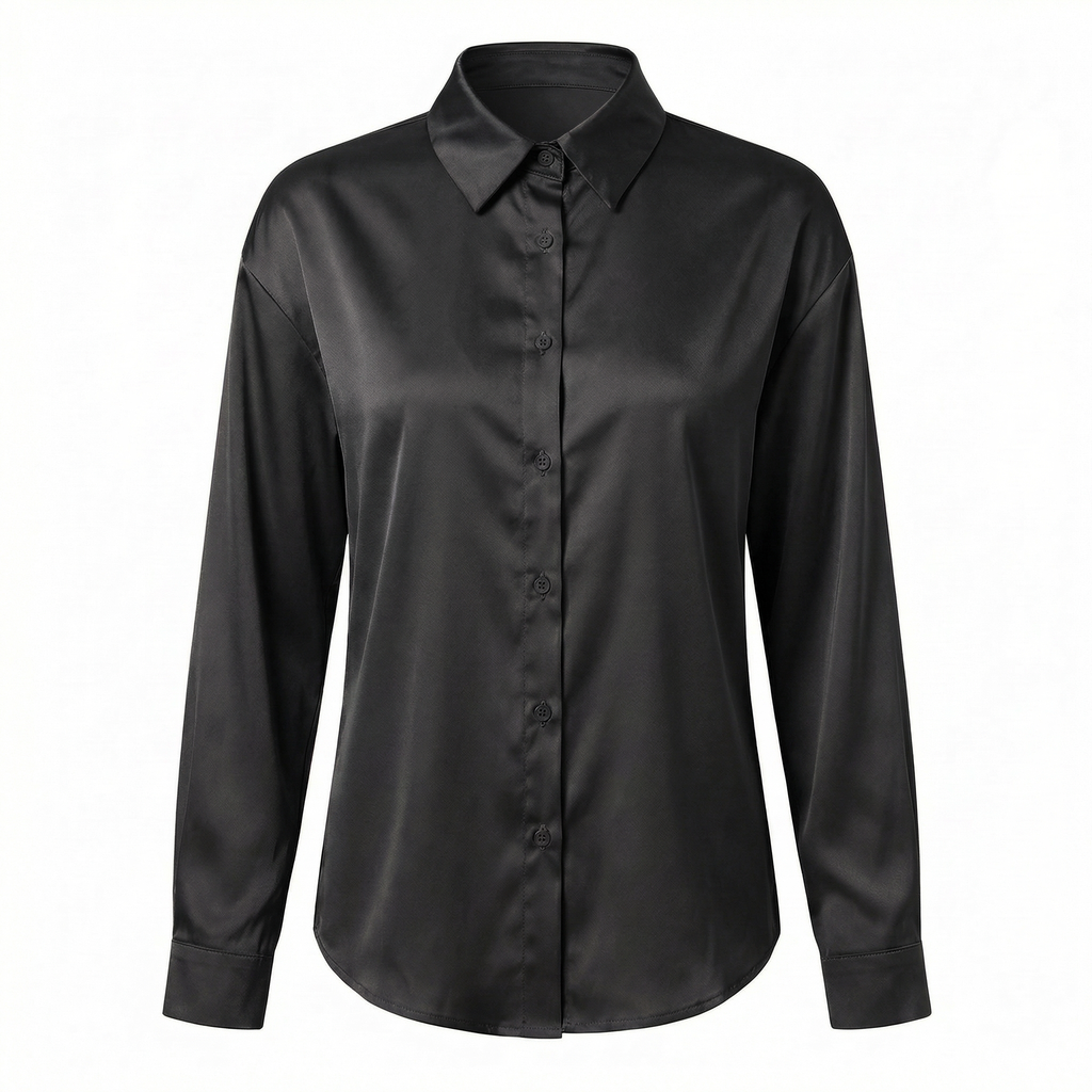 Elira | Women's Satin Button-Up Blouse