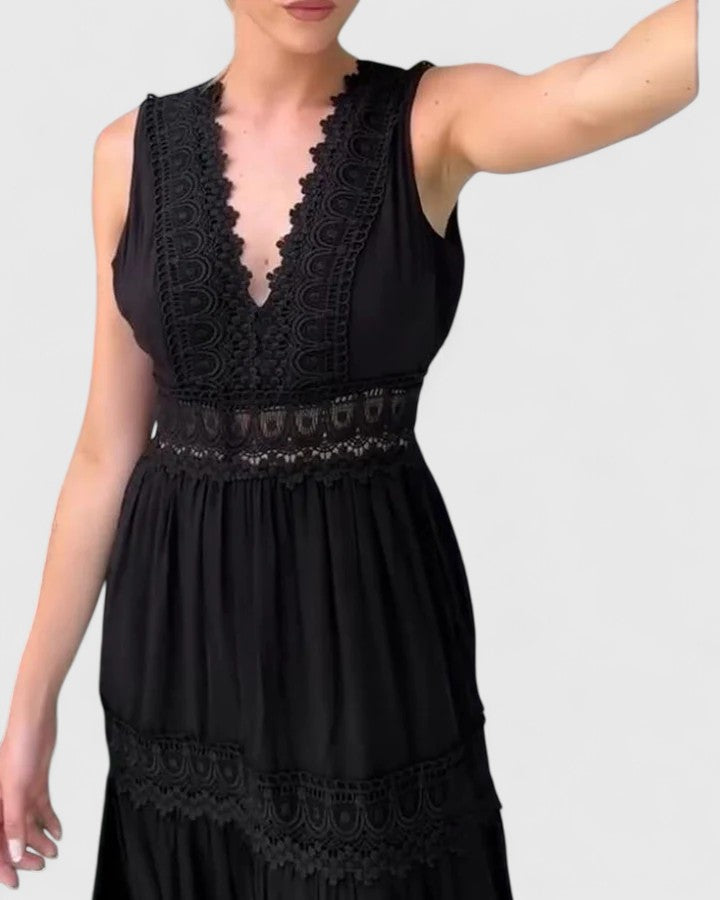 Odette | Women's Sleeveless V Neck Summer Dress