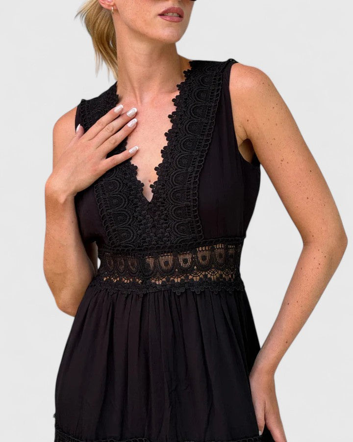 Odette | Women's Sleeveless V Neck Summer Dress
