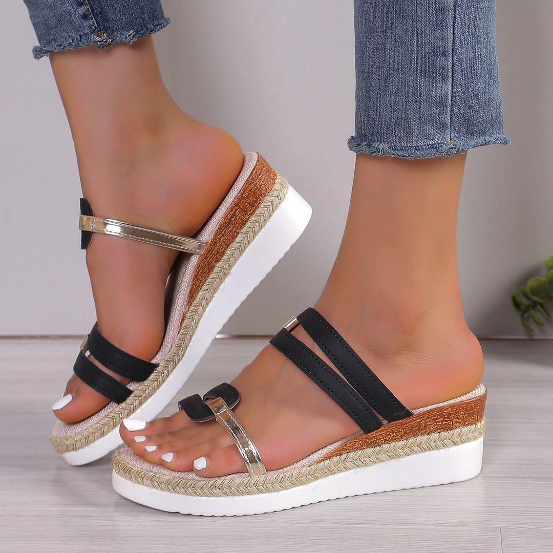 Jude | Women's Triple Strap Espadrille Platform Sandals