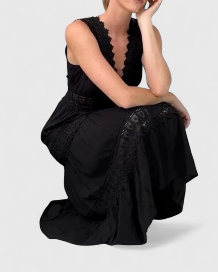 Odette | Women's Sleeveless V Neck Summer Dress
