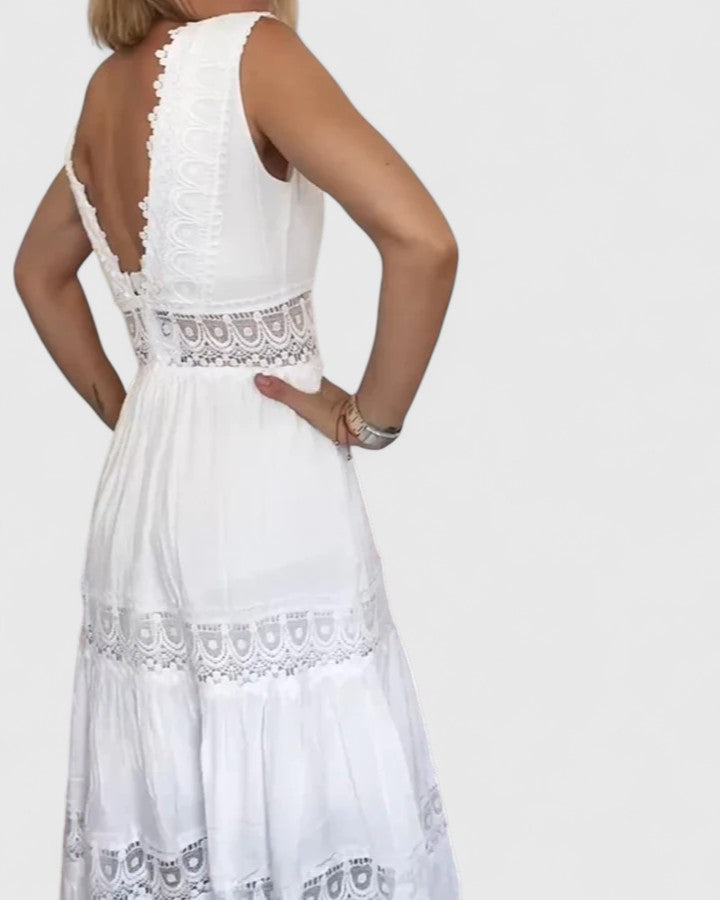 Odette | Women's Sleeveless V Neck Summer Dress