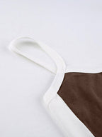 Vireya | Women's Contrast Trim Square Neck Cropped Cami Top