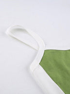 Vireya | Women's Contrast Trim Square Neck Cropped Cami Top