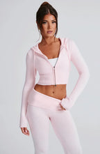Avenelle | Women's Zip-Up Hoodie and Flare Pants Lounge Set