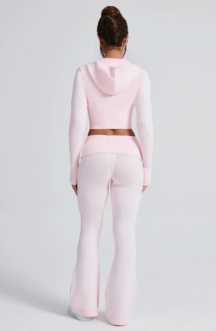 Avenelle | Women's Zip-Up Hoodie and Flare Pants Lounge Set
