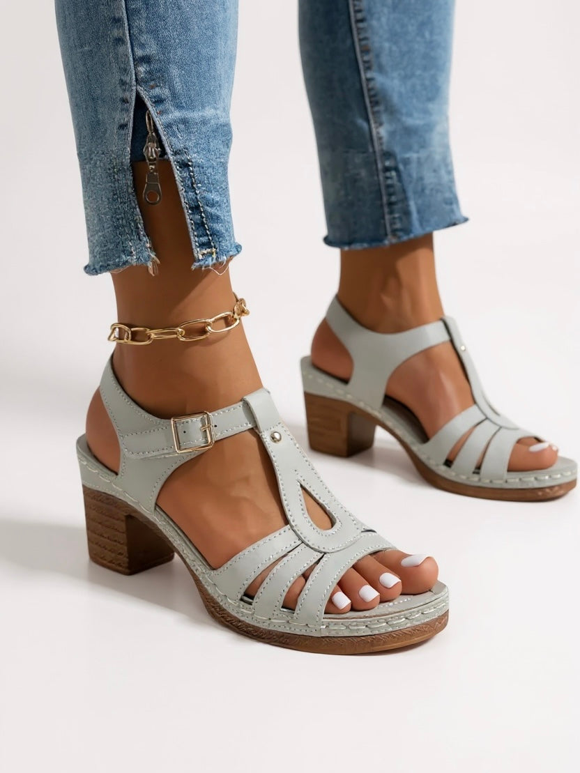 Indra | Women's Gladiator Strappy Block Heel Sandals
