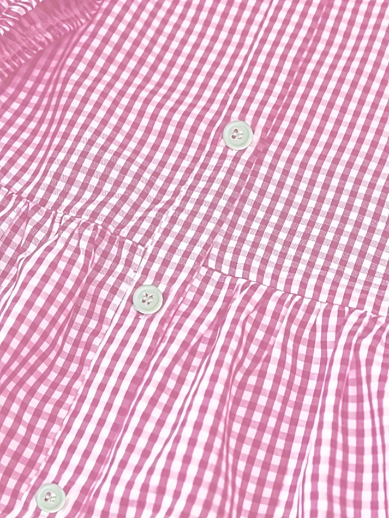 Jorvik | Women's Gingham Check Button-Down Ruffle Hem Mini Dress