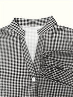 Jorvik | Women's Gingham Check Button-Down Ruffle Hem Mini Dress