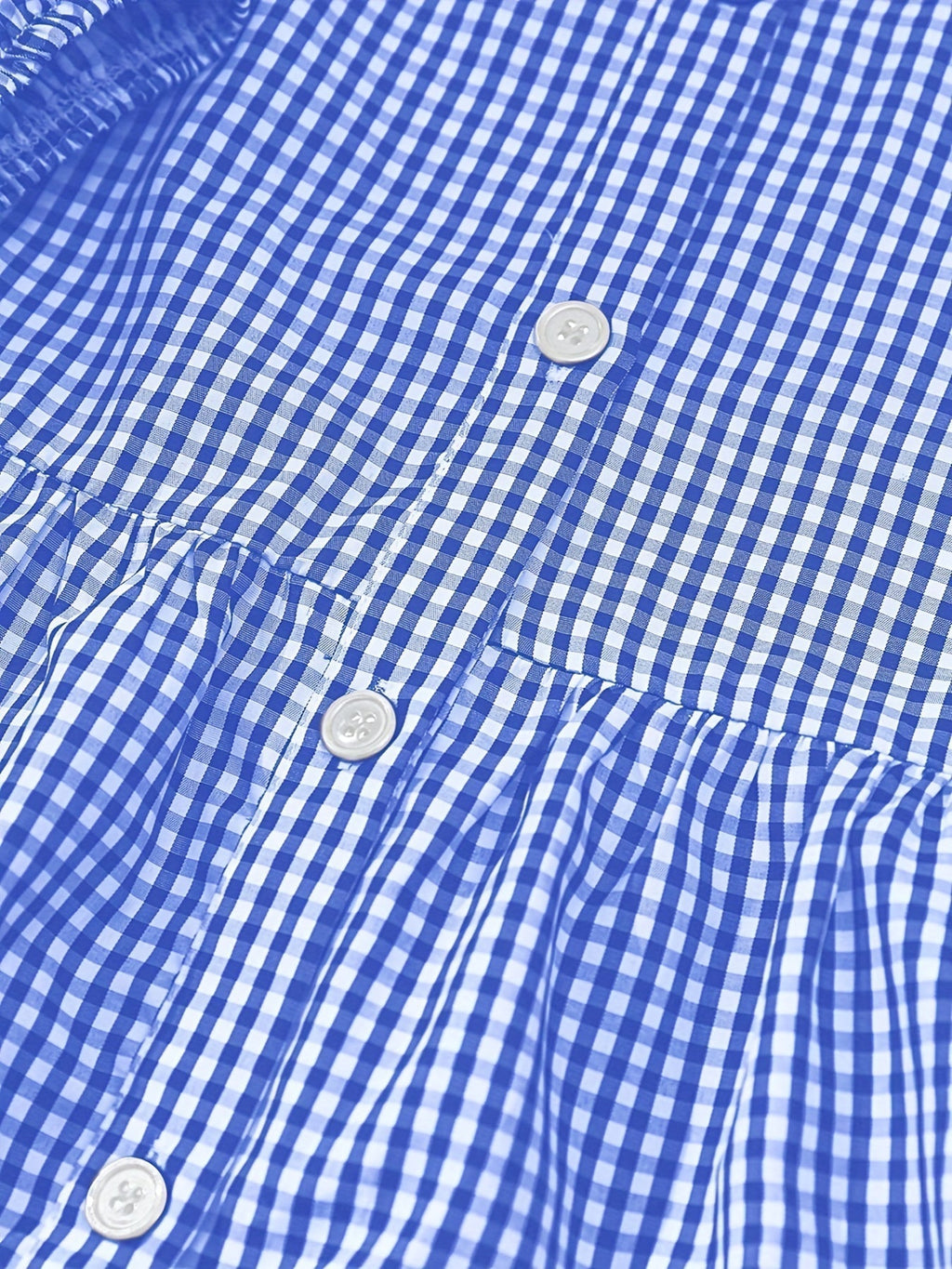 Jorvik | Women's Gingham Check Button-Down Ruffle Hem Mini Dress