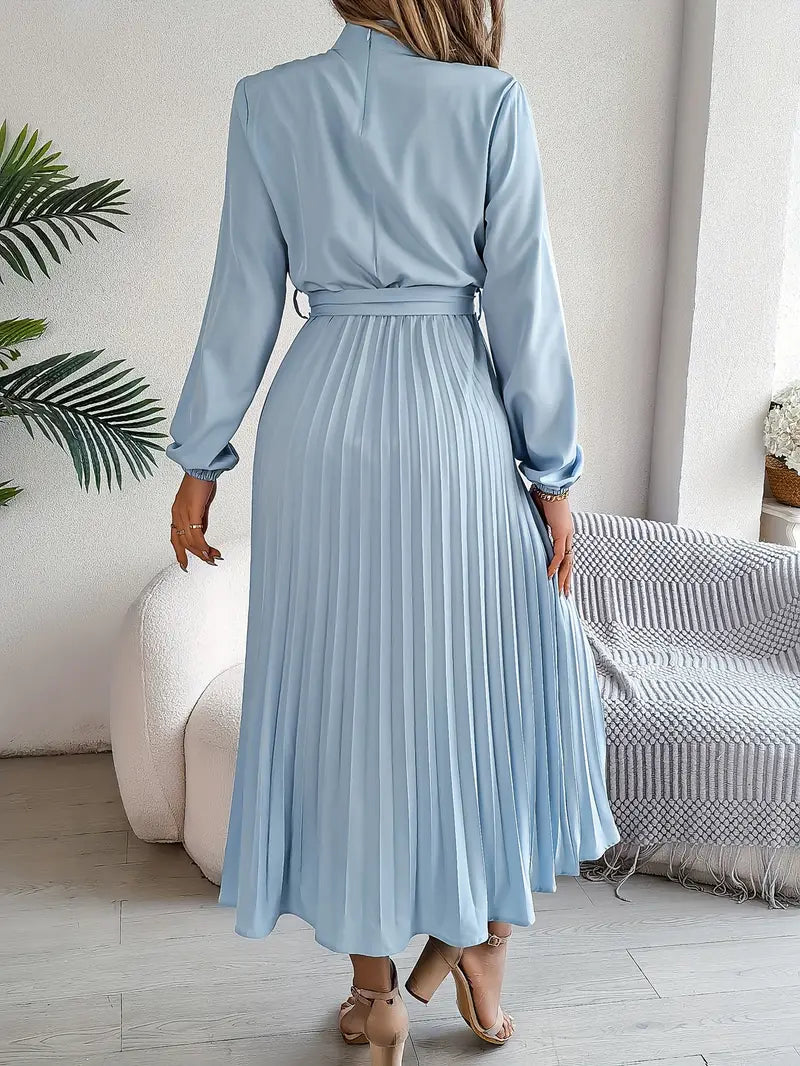 Jasmine | Women's Long Sleeve Pleated Midi Dress