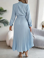 Jasmine | Women's Long Sleeve Pleated Midi Dress