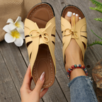 Bram | Women's Cut-Out Bow Peep Toe Wedge Sandals