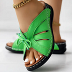 Bram | Women's Cut-Out Bow Peep Toe Wedge Sandals