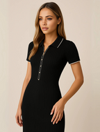 Birch | Women's Ribbed Button-Down Maxi Dress