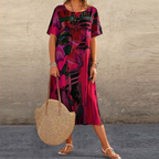 Jarvis | Women's Abstract Print A-Line Midi Dress