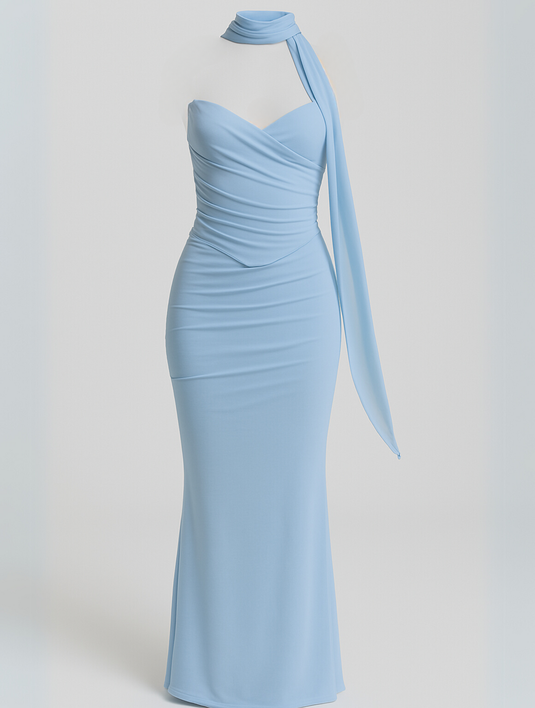 Solveig | Women's Strapless Ruched Bodycon Maxi Dress