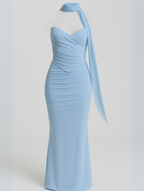 Solveig | Women's Strapless Ruched Bodycon Maxi Dress