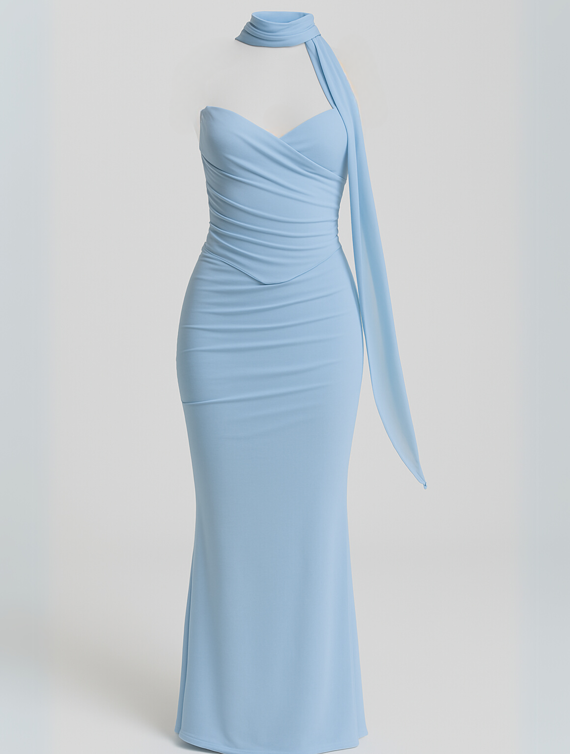 Solveig | Women's Strapless Ruched Bodycon Maxi Dress