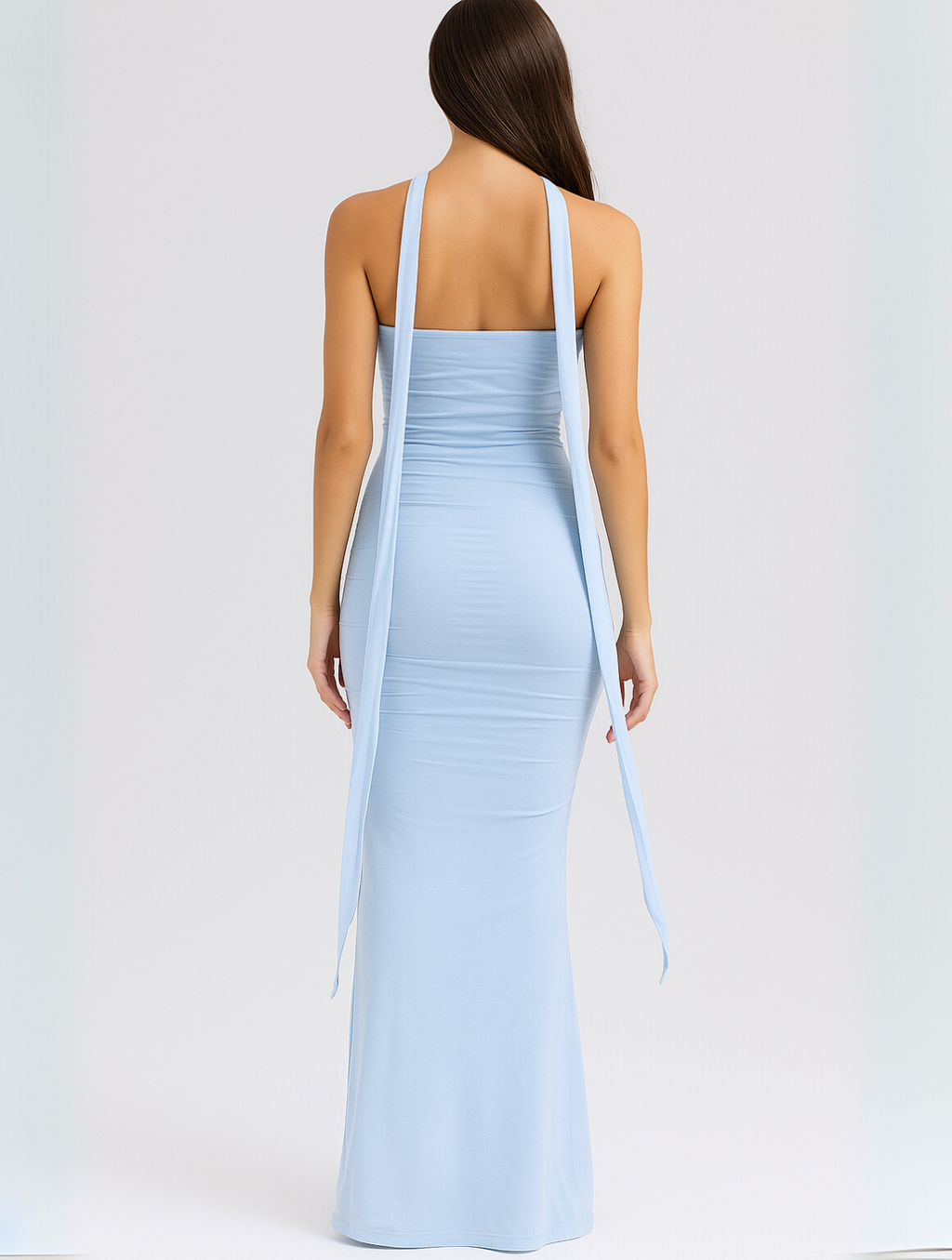 Solveig | Women's Strapless Ruched Bodycon Maxi Dress