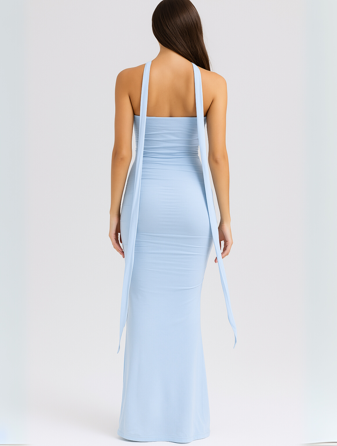 Solveig | Women's Strapless Ruched Bodycon Maxi Dress