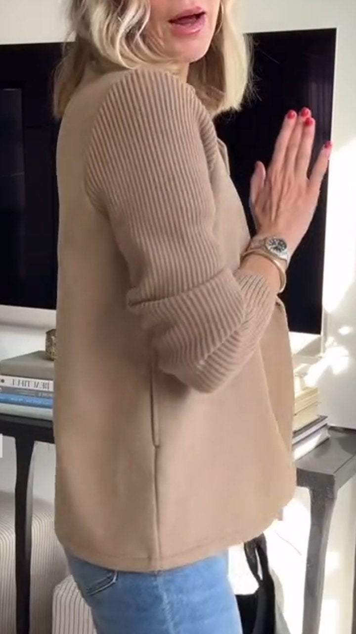 Grace & Jess | Knit-Sleeve Blazer